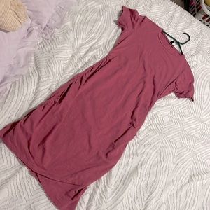 Express T Shirt dress. Hugs your curves. Cute detail at bottom. Worn once.